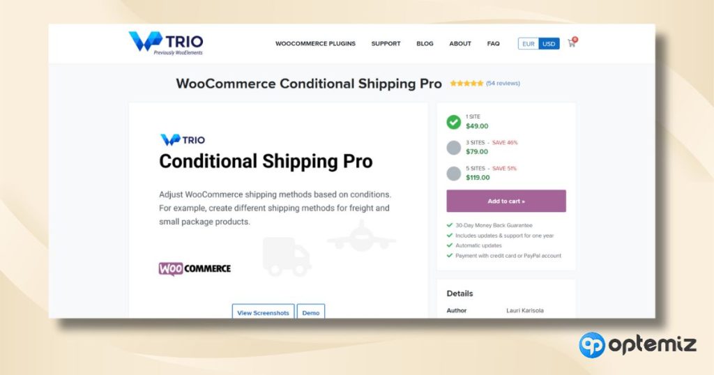 Conditional Shipping for WooCommerce